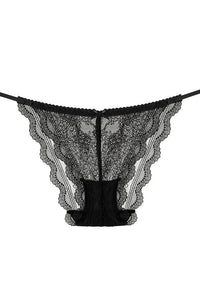 Willluxe® Sheer Floral Lace Strappy Cheeky Panties