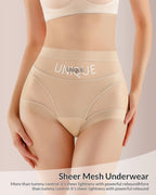 Willluxe® High-Waisted Seamless Ice Silk Shaping Briefs (6 Pack)