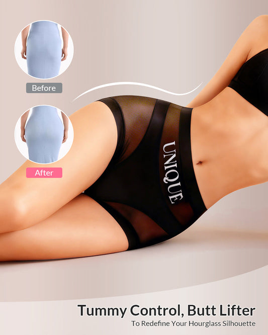 WILLLUXE® High-Waisted Seamless Ice Silk Shaping Briefs (6 Pack)