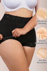 Willluxe® Mid-Waist Lace Shapewear Shorts