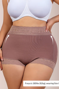 Willluxe® Mid-Waist Lace Shapewear Shorts