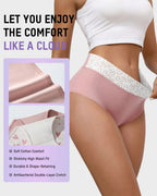 Willluxe® Cute Soft Cotton Stretchy Panties (6 Pack)