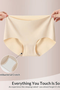 Willluxe® Seamless Antibacterial Mid-Waist Plus Size Briefs