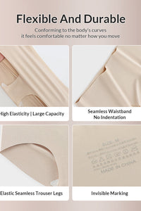 Willluxe® Seamless Antibacterial Mid-Waist Plus Size Briefs