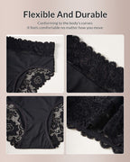 Willluxe® Seamless Lace Trim Panties