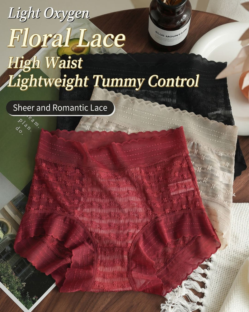 Willluxe® High-Waisted Tummy Control Lace Bodyshorts
