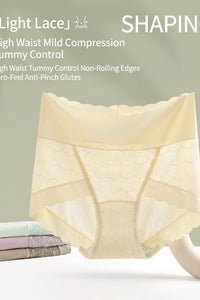 Willluxe® Soft Lace High-Waisted Seamless Tummy Control Panties