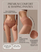 Willluxe® Soft Lace High-Waisted Seamless Tummy Control Panties