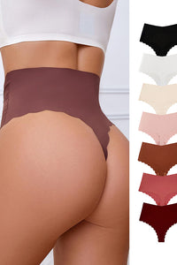 Willluxe® High-Waisted Seamless Ice Silk Thong