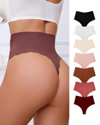 Willluxe® High-Waisted Seamless Ice Silk Thong
