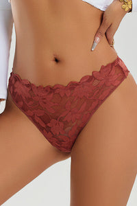 Willluxe® Whisper-Soft Floral Lace Thong