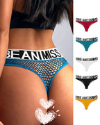 Willluxe® Bold Logo Waistband Seamless Sport Thong