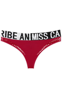 Willluxe® Bold Logo Waistband Seamless Sport Thong