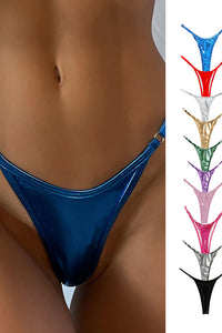 Willluxe® Metallic Adjustable Low-Cut Thong