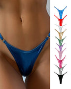 Willluxe® Metallic Adjustable Low-Cut Thong