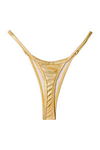 Willluxe® Metallic Adjustable Low-Cut Thong