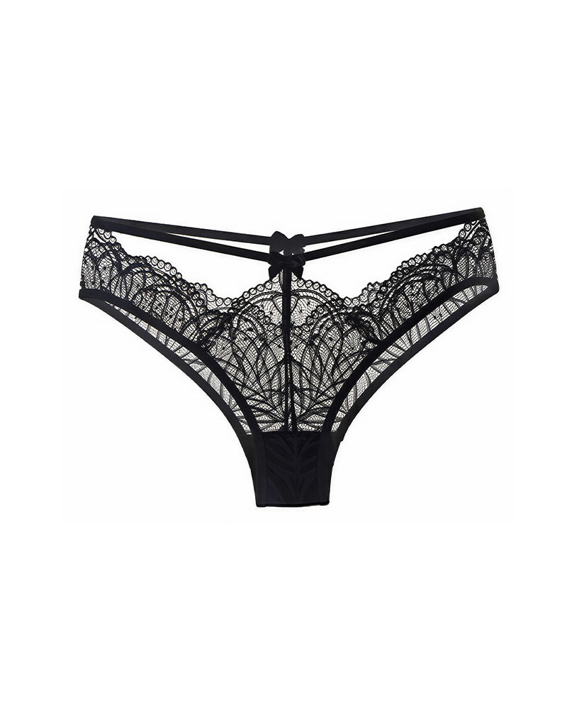 Willluxe® Cut-Out Lace Panties - Low-Rise Thong