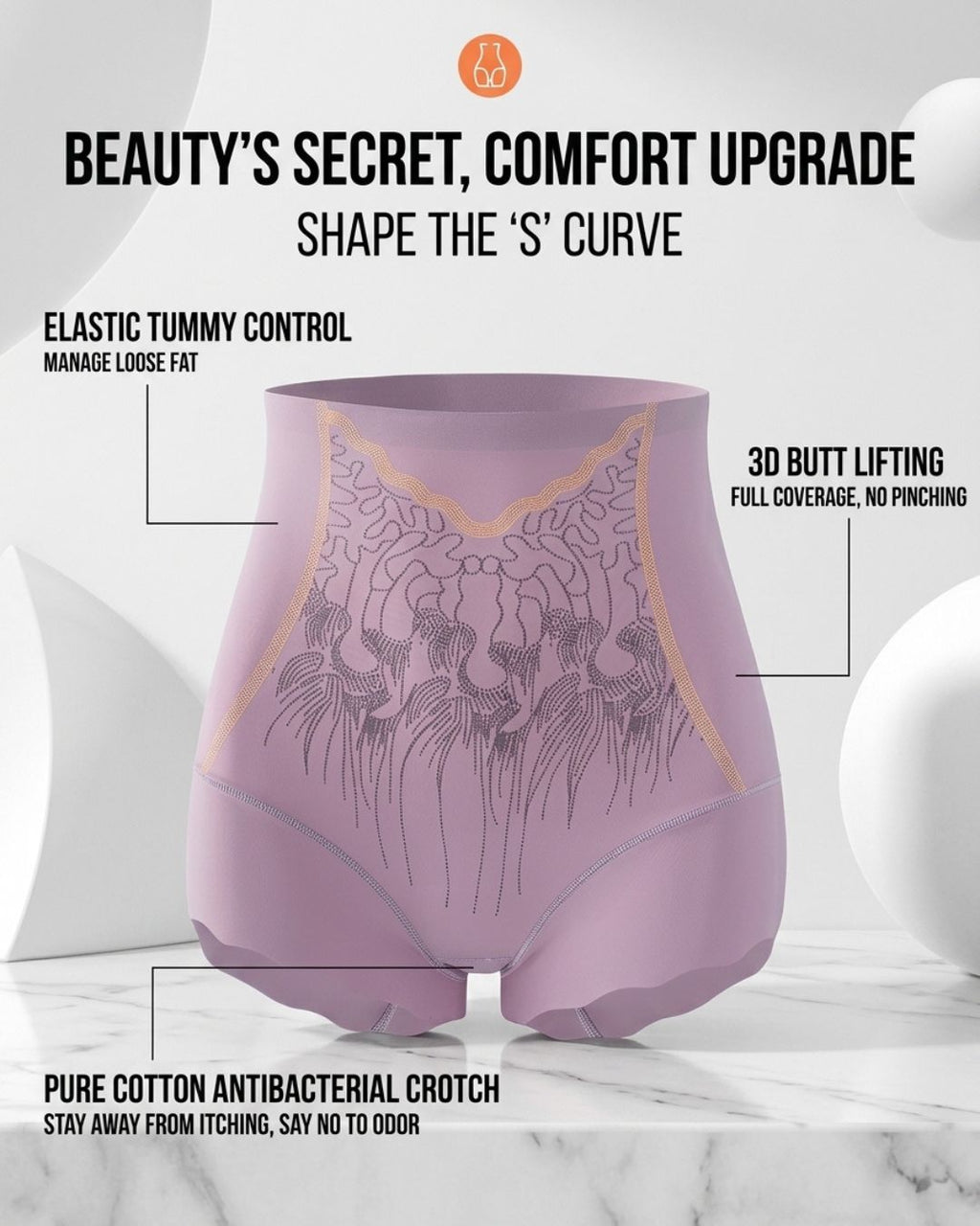 Willluxe® High-Waisted Tummy Control Shapewear Briefs