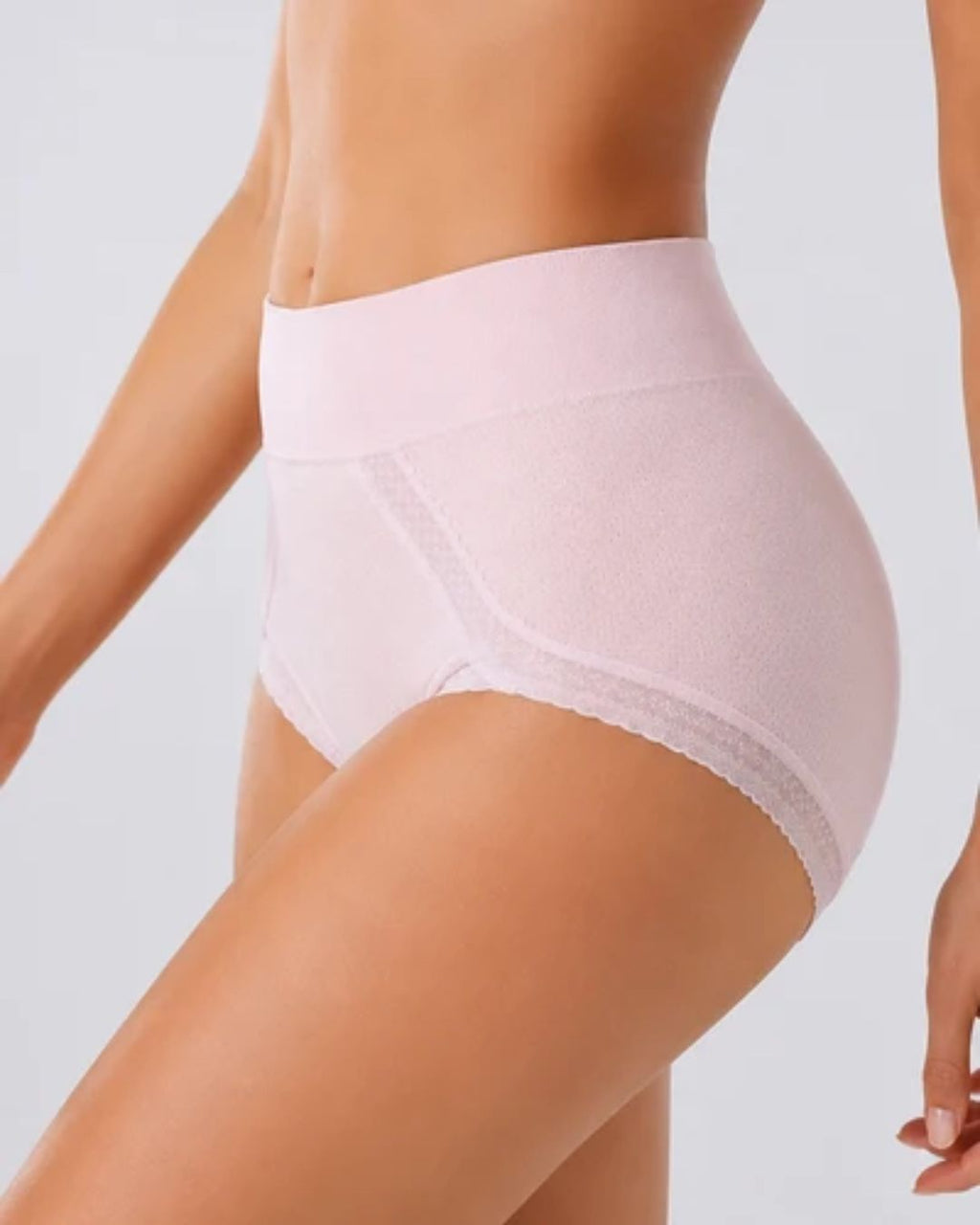 Willluxe® Lace Trim Breathable Tummy Control Panties