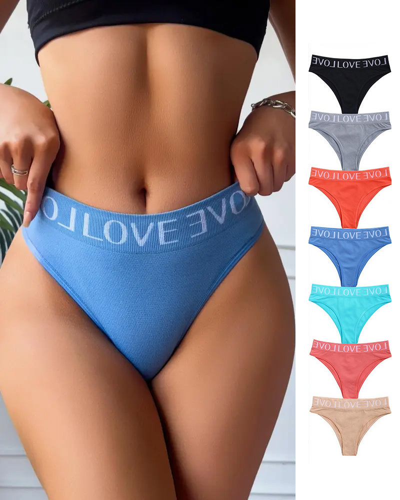 Willluxe® Sporty Letter Waistband Low-Rise Briefs