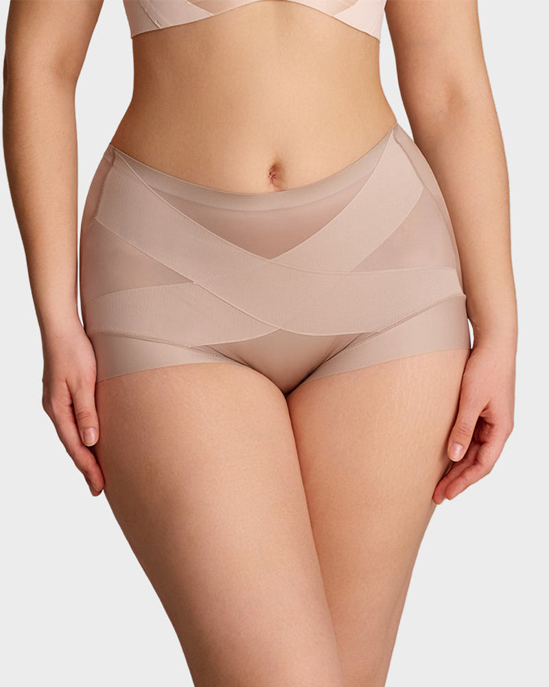 Willluxe® High-Waist Cross Compression Shaping Panties (5 Pack)