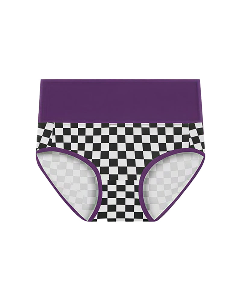 Willluxe® High-Waisted Checkerboard Briefs