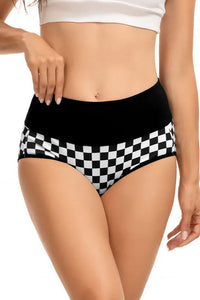 Willluxe® High-Waisted Checkerboard Briefs
