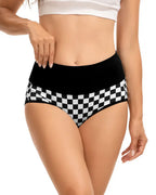 Willluxe® High-Waisted Checkerboard Briefs
