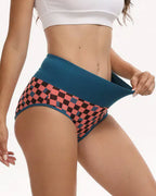 Willluxe® High-Waisted Checkerboard Briefs
