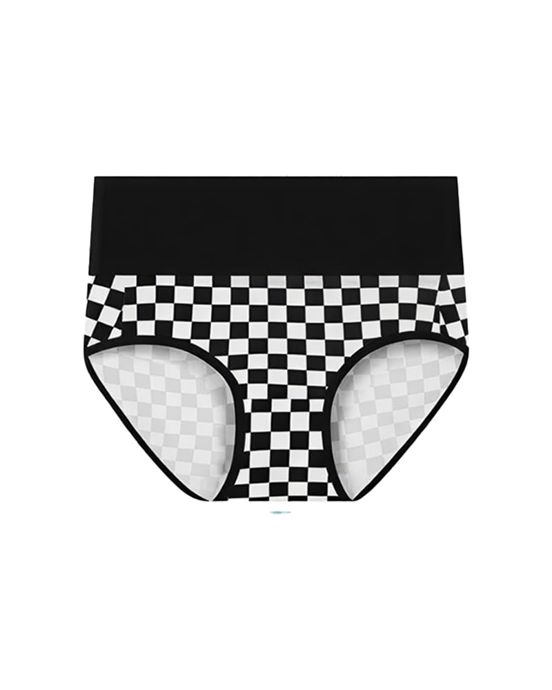 Willluxe® High-Waisted Checkerboard Briefs