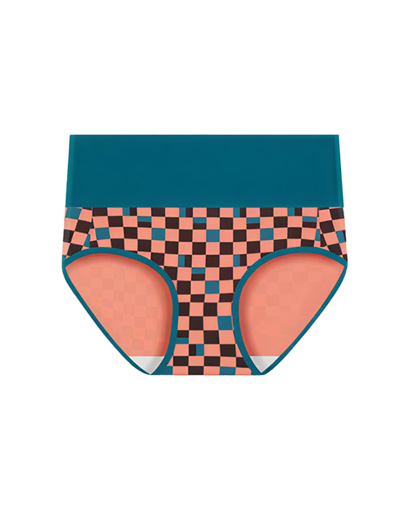 Willluxe® High-Waisted Checkerboard Briefs