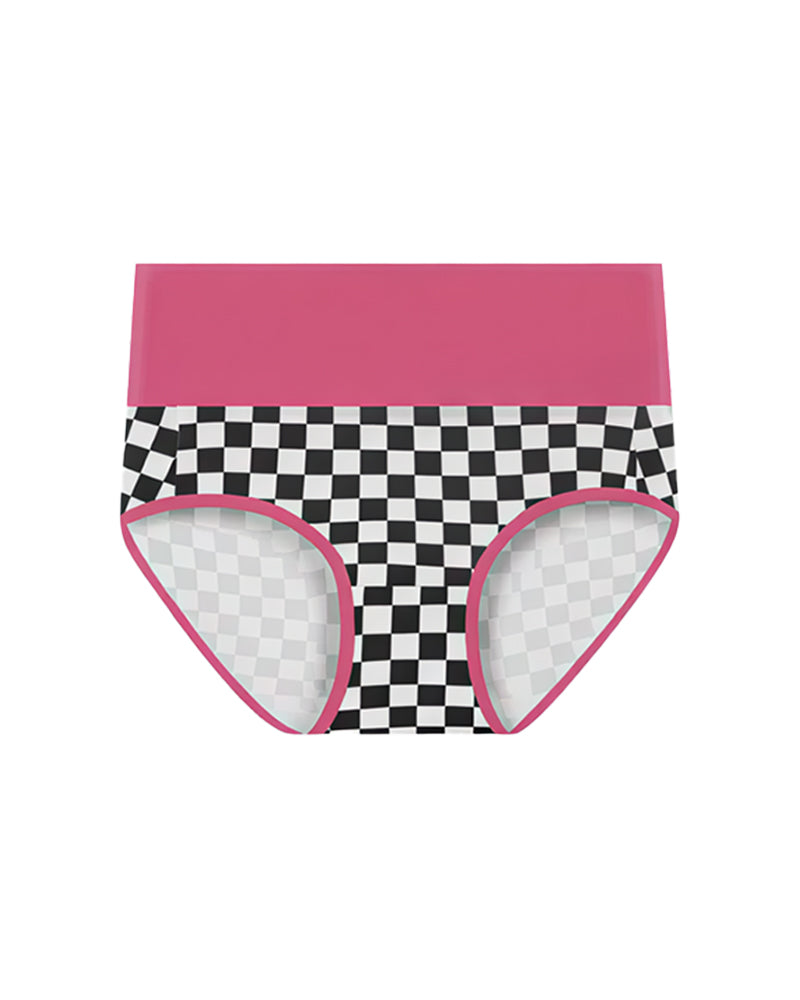 Willluxe® High-Waisted Checkerboard Briefs