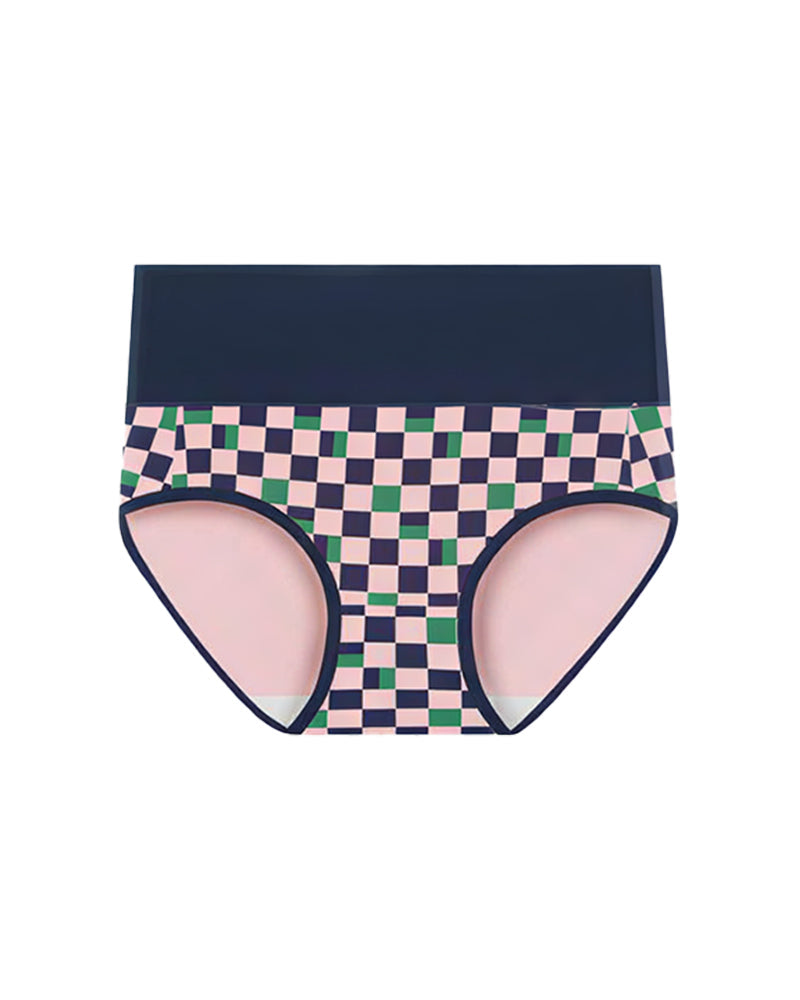 Willluxe® High-Waisted Checkerboard Briefs