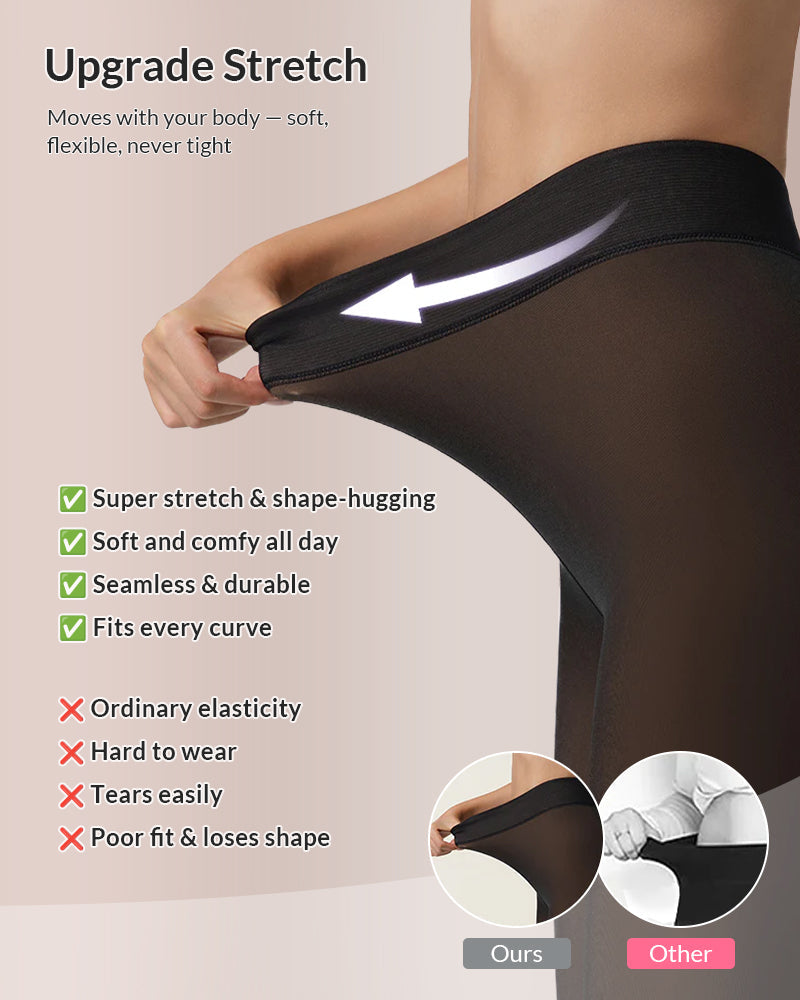 Willluxe® Translucent Fleece-Lined Tights