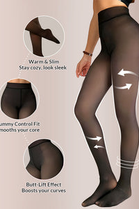 Willluxe® Translucent Fleece-Lined Tights