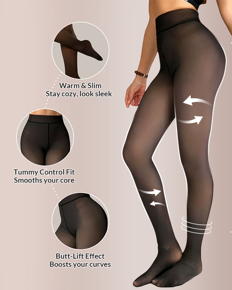 Willluxe® Translucent Fleece-Lined Tights