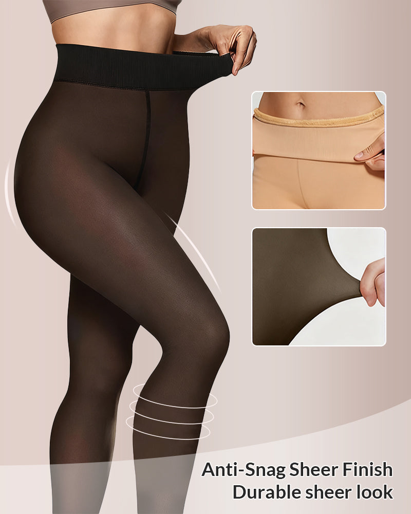 Willluxe® Translucent Fleece-Lined Tights