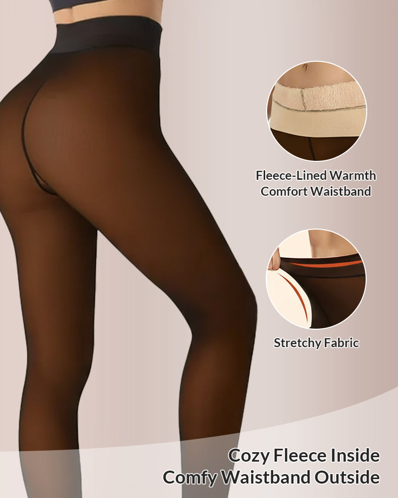 Willluxe® Opaque Fleece Lined Sculpting Tights
