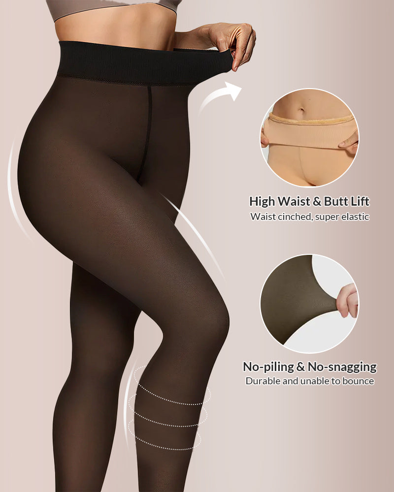 Willluxe® Opaque Fleece Lined Sculpting Tights