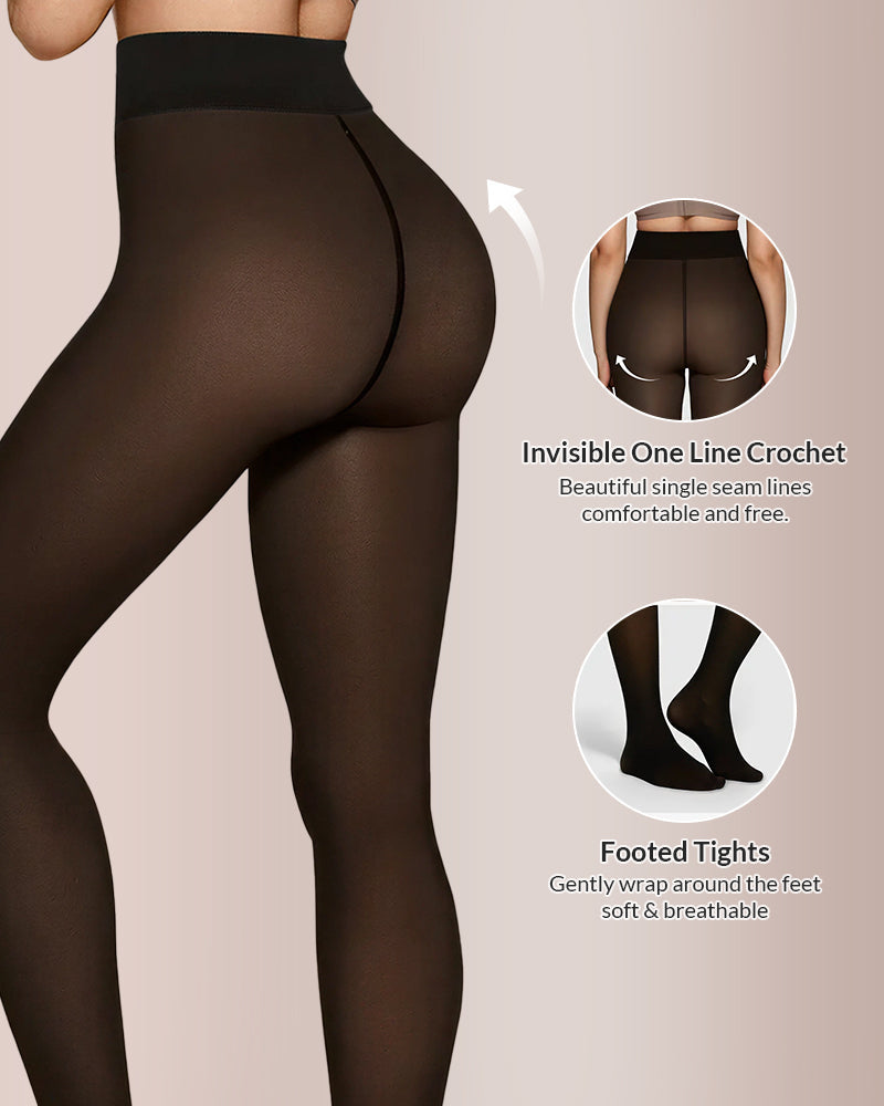 Willluxe® Opaque Fleece Lined Sculpting Tights