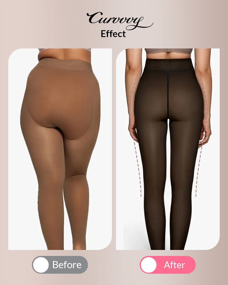 Willluxe® Opaque Fleece Lined Sculpting Tights