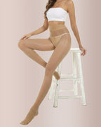 Willluxe® Ultra Sheer High-Waist Glossy Tights (2 Pack)