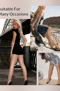 Willluxe® Ultra Sheer High-Waist Glossy Tights (2 Pack)