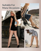 Willluxe® Ultra Sheer High-Waist Glossy Tights (2 Pack)