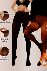 Willluxe® Semi-Sheer Single Seam Fleece Lined Tights
