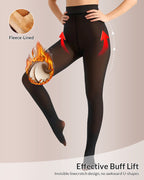 Willluxe® Semi-Sheer Single Seam Fleece Lined Tights