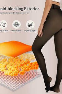 Willluxe® Semi-Sheer Single Seam Fleece Lined Tights