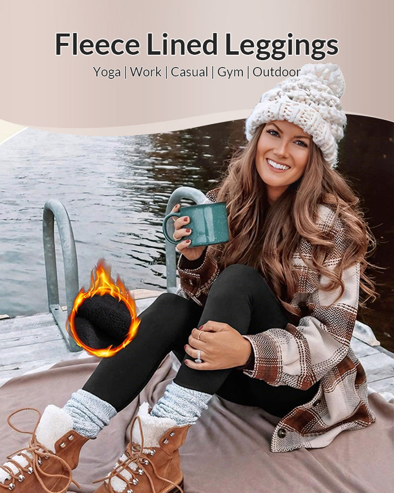Willluxe® Fleece-Lined High-Waist Leggings with Pockets
