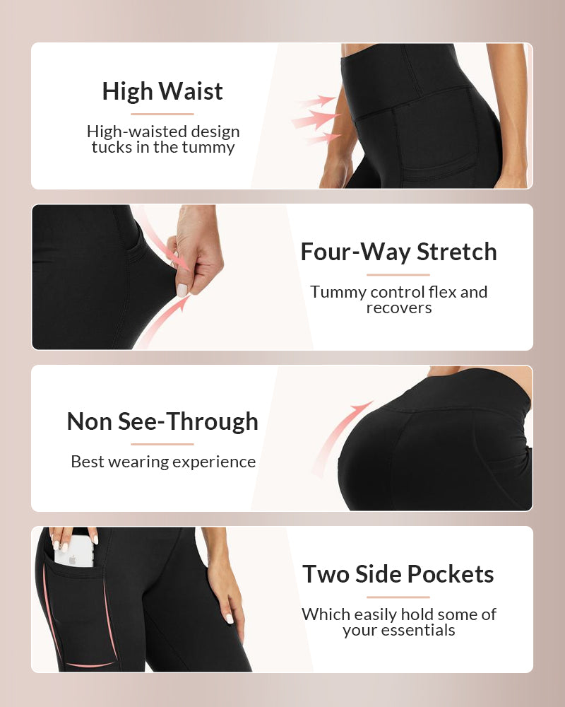 Willluxe® Fleece-Lined High-Waist Leggings with Pockets