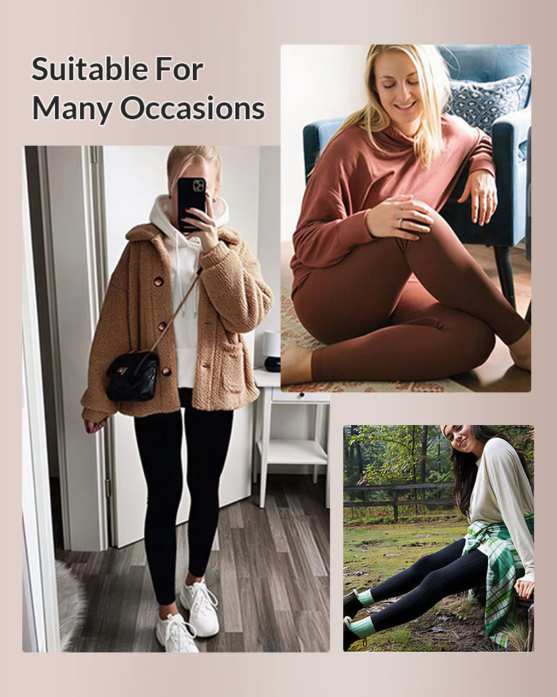 Willluxe® Fleece-Lined High-Waist Leggings with Pockets